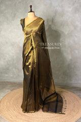 Black Banarasi tissue silksaree -PIH95