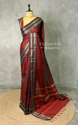 Deep maroon Semi banarasi silksaree -PFAZ12F