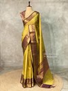 Gold and Purple semi Banarasi silk saree -MPS36