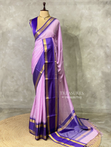 Pink and Violet semi Banarasi silk saree -PIH41