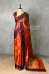 Rust orange Gajji silk saree -PFAZ20