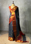 Black and Red banarasi silk saree -PASILK2