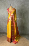 Yellow and Red Tissue banarasi silk saree -PASILK3A
