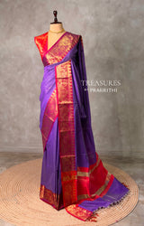 Violet and Red banarasi silk saree -AISH20D