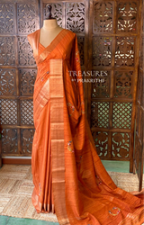Soft tusser silk saree- PBR52