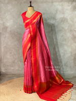 Pink and Red silk saree -BSP22