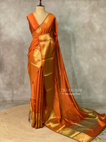 Rust Orange banarasi silksaree - RUK2C