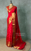 Red Pink Banarasi silk saree -RUK46B