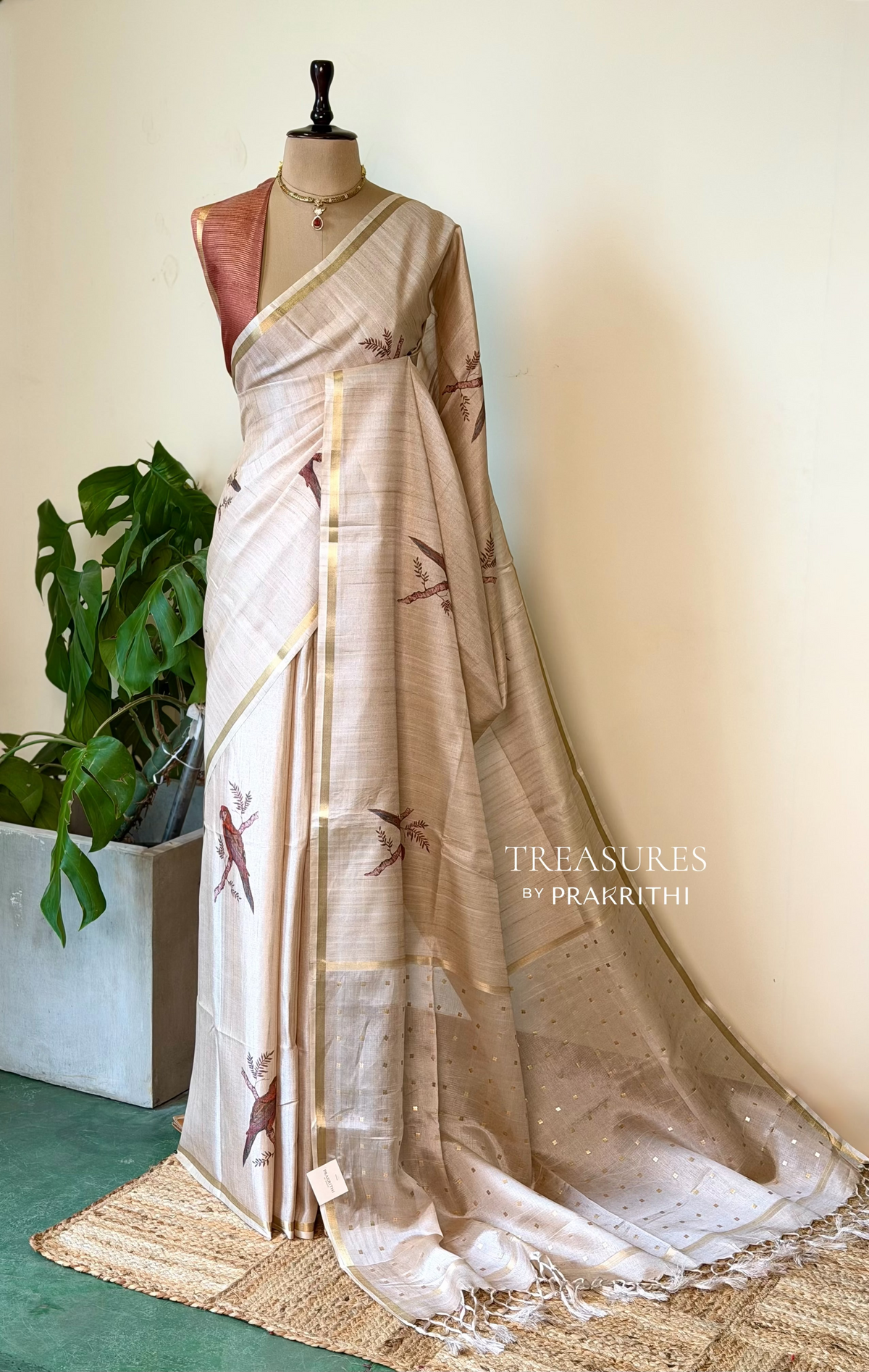 Tusser silk saree -PBR16