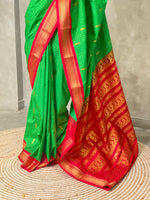 Parrot green and Red Traditional Kanchi silk - PKANCHIPARROT