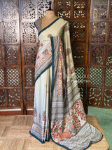 Soft tusser silk saree: PBR54AD