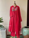 Red Pure mul chanderi salwar set -SMUL20-SIZE44