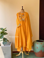 Yellow Pure mul chanderi salwar set -SMUL40- SIZE42