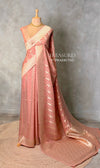 Peach Banarasi Gerogette saree - PBRHS1H