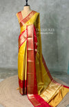 Yellow and Red Tissue banarasi silk saree -PASILK6A