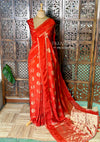 Orange georgette saree - PBRVT2C