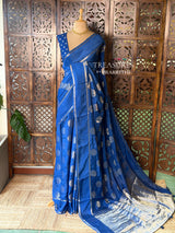 Blue viscose georgette saree - PBRVT2D