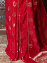 Red viscose georgette saree - PBRVT2E