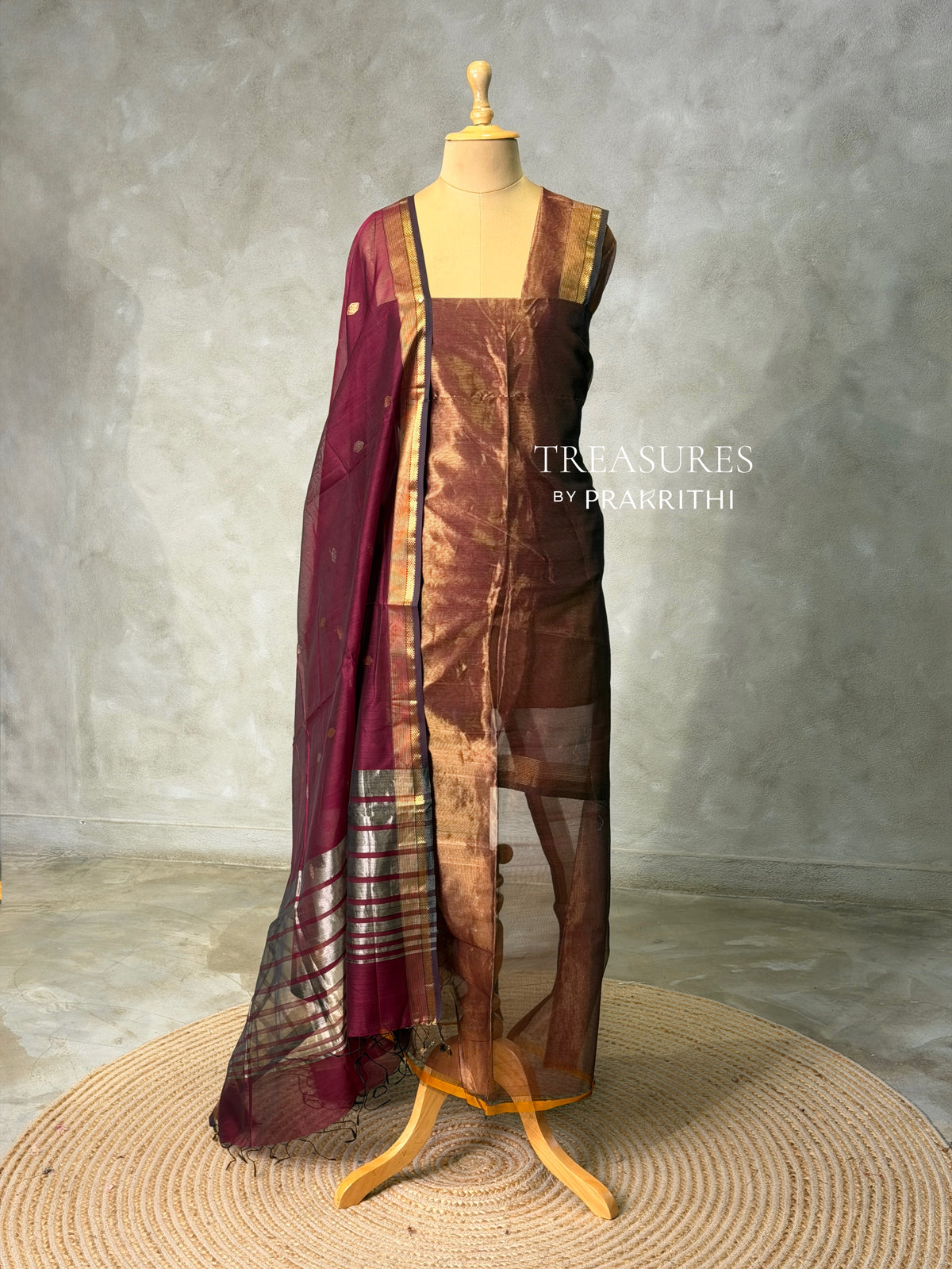 Maheshwari tissue unstitched salwar set: PBRUS24