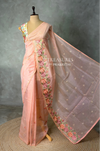 Peach Net kotta saree - PBR34B1