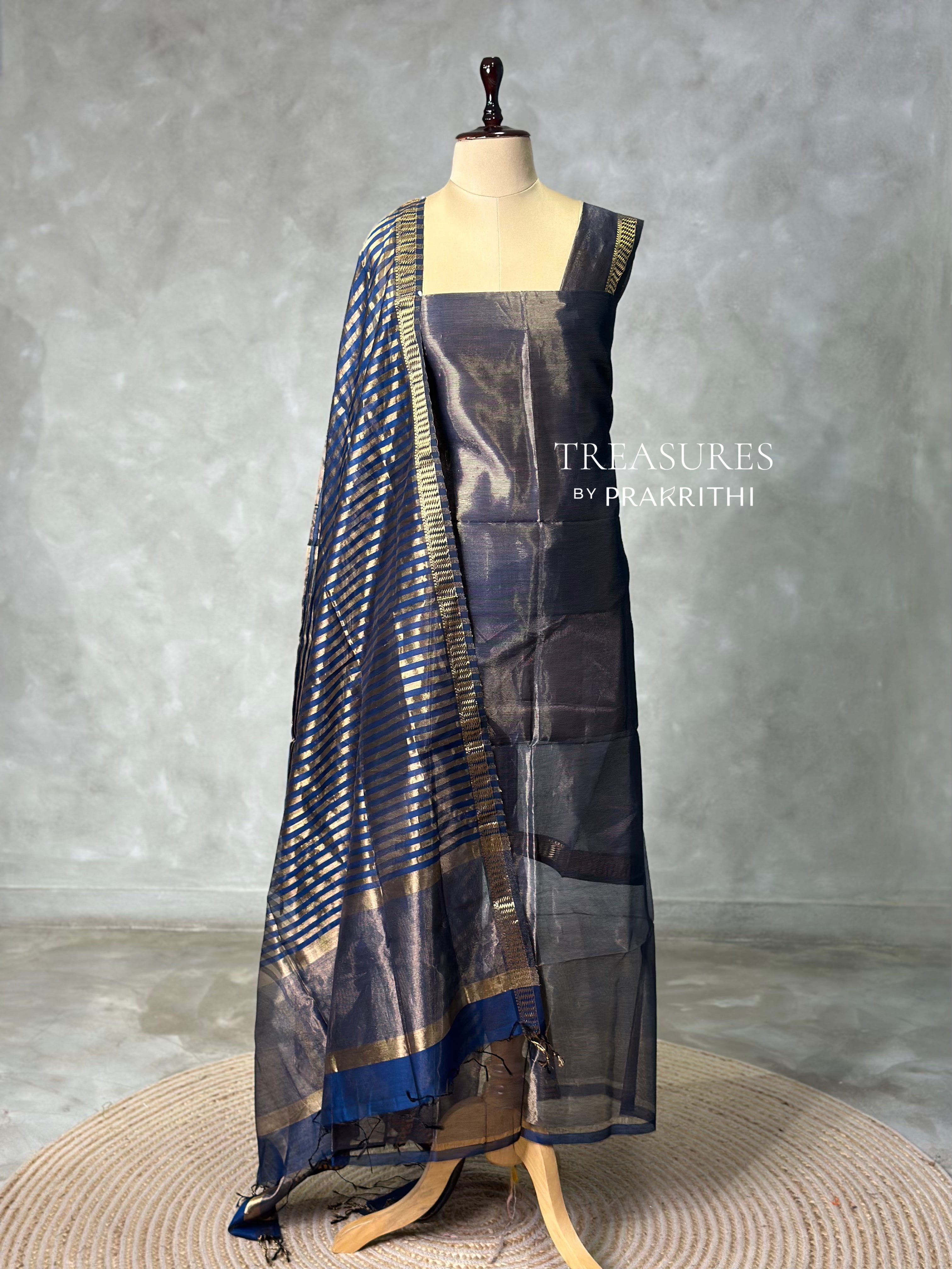 Pure maheshwari tissue unstitched salwar set: PBRUS27