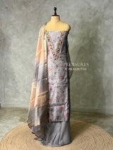 Chanderi unstitched salwar set: PBRUS28