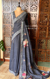 Handloom jute cotton saree- PBR59A