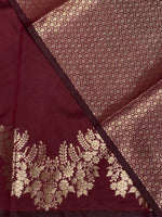 Maroon semi Banarasi silk saree -PIH45A