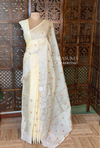 Pastal Yellow Net kotta saree - PBR34B10