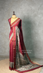 Dark mauve pink silk cotton saree -PBR20C