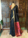 Black Silk cotton saree- PBR60D