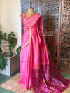Lotus pink Silk cotton saree- PBR60E