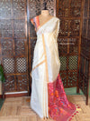 Off white Silk cotton saree- PBR60G
