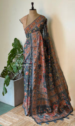 Deep Green mul chanderi saree- PBR26D