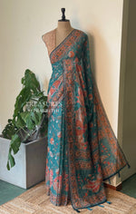 Peacock Green mul chanderi saree- PBR26E