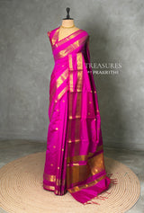 Magenta banarasi silk saree -PIH99A