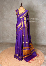 Violet banarasi silk saree -PIH99C