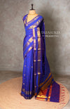 Violet Mix Blue banarasi silk saree -PIH99D