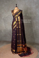 Brown banarasi silk saree -PIH99F