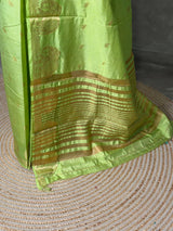 Parrot Green soft semi tusser silk saree -PBRVT4A