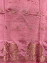 Pink soft semi tusser silk saree -PBRVT4B