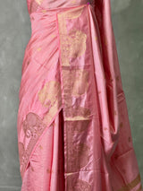Pink soft semi tusser silk saree -PBRVT4B
