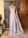 Pastal lavender Tusser Silk saree- PBR63E1