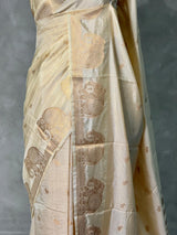 Sandal soft semi tusser silk saree -PBRVT4C
