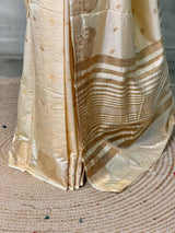 Sandal soft semi tusser silk saree -PBRVT4C