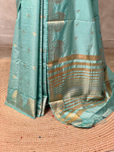 Blue soft semi tusser silk saree -PBRVT4D
