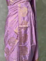 Lilac Pink soft semi tusser silk saree -PBRVT4E