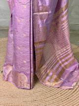 Lilac Pink soft semi tusser silk saree -PBRVT4E