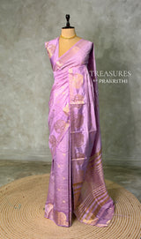 Lilac Pink soft semi tusser silk saree -PBRVT4E
