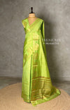Parrot Green soft semi tusser silk saree -PBRVT4A